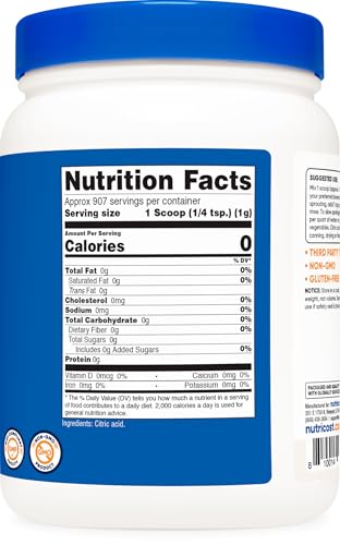 Nutricost Citric Acid Powder (2LB) - Non-GMO, Gluten Free - size: 2 Pound (Pack of 1)