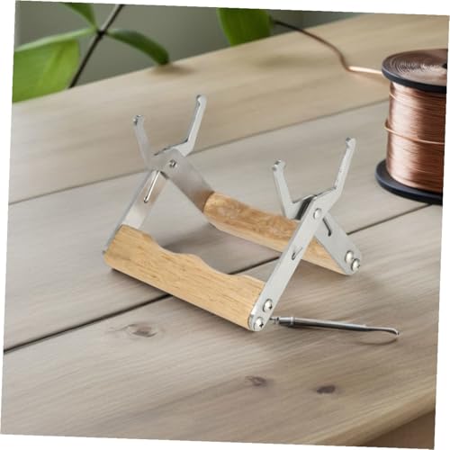 Operitacx 4pcs Beekeeping Frame Grip and Beehive Frame Holder Stainless Steel Clamp with Wood Handle for Hive Management