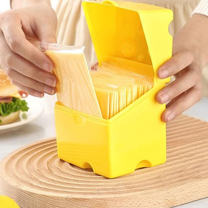 Cheese Block Storage Box with Lid Food Preservation Case Crisper Container for Picnics and Gatherings
