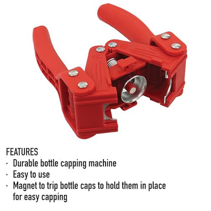 Beer Bottle Capper Machine for Home Brew - Ideal Metal Bottle Capper Perfect for Capping and Sealing Home Brewing Bottles