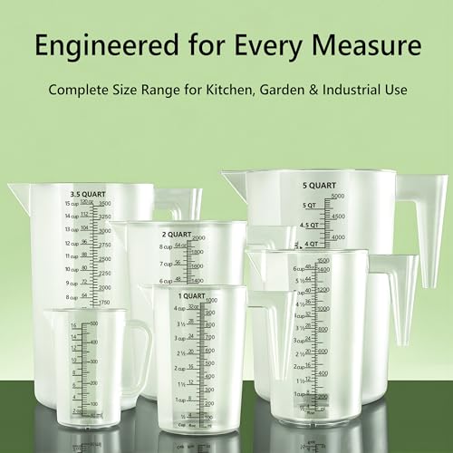 Plastic Measuring Cup with Handle, Pool Chemical Measuring Cup, Plastic Measuring Pitcher for Liquid Mixing, Pouring, Lawn Care, Pet Food, Motor Oil, Laboratory and More (32, Fluid Ounces, 1000ml) - size: 32 fl oz