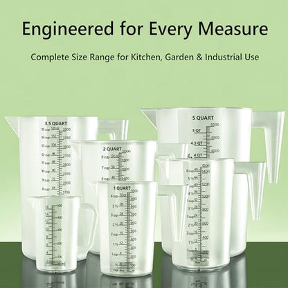 Plastic Measuring Cup with Handle, Pool Chemical Measuring Cup, Plastic Measuring Pitcher for Liquid Mixing, Pouring, Lawn Care, Pet Food, Motor Oil, Laboratory and More (32, Fluid Ounces, 1000ml) - size: 32 fl oz