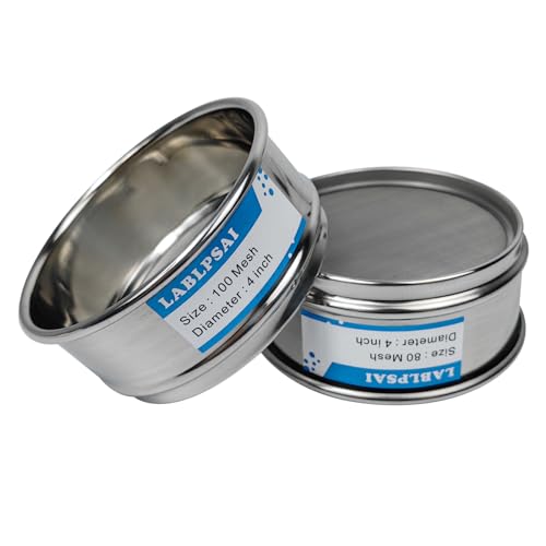 100 Mesh Lab Sieves 4" Diameter 304 Stainless Steel Wire Cloth Test Sieve for Industrial Laboratory Home - size: 100 mesh