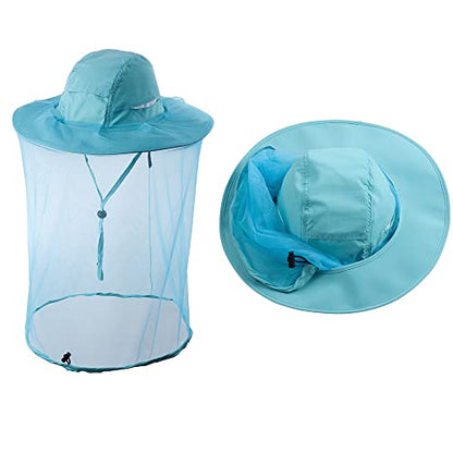 Head net hat Beekeeping Beekeeper bee Veil hat Hunting Netting mesh Hood Cap bee Keeper Catcher Halloween Costume | Halloween Costume,Sun Shield Nylon,Foldable Packable,Brim Protection Dog Grooming,Bonnet Keepers Crown Net Comfortable - color: Aqua Green