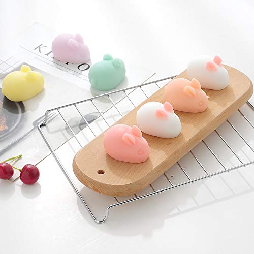 OCPO KITCHEN 3D Easter Bunny Silicone Mold for Baking Rabbit Shape Mousse Cake, French Dessert, Chocolate, Pastry, Pudding, Jelly, Cake Decoration Mold, Rabbit Shape (6 Cavity) - style: Bunny (6-Cavity)