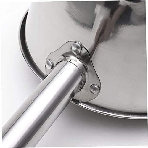 Cabilock Ergonomic Long Spoon for Stirring Stainless Steel Ladle Handle for Cooking Kitchen Gadget for Soup and Water - size: 59X14CM