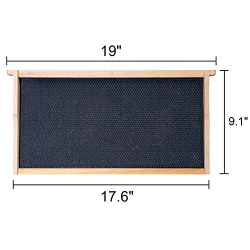 Honey Lake 10 Frame Langstroth Deep Brood Bee Hive Box Dipped in Beeswax, Sections of Wood for Beehives, Includes Beehive Frames and Waxed Foundations (Unassembled) - size: 10-Frame Deep