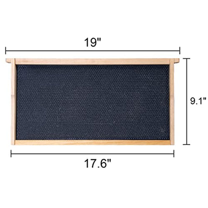 Honey Lake 8 Frame Beehive Deep Brood Box, Langstroth Honey Bee Hive Box Dipped in Beeswax with Beehive Frames and Waxed Foundations for Beekeeper (Unassembled)