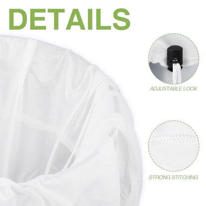 Chumia 5 Pack Brew Bags Reusable Extra Large 26 x 22'' Fine Mesh Strainer Cold Brew Filters Drawstring Cheese Cloth Straining Bags Wine Making Supplies for Fruit Cider Beer