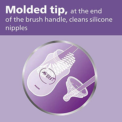 Philips AVENT Baby Bottle and Nipple Brush, Grey, SCF145/18 - size: 1 Count (Pack of 1)