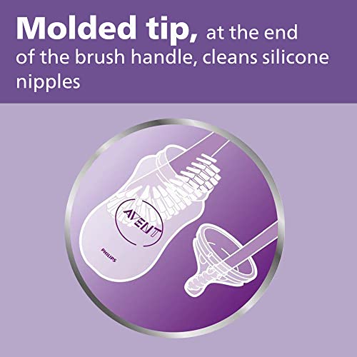 Philips AVENT Baby Bottle and Nipple Brush,Grey,SCF145/18,(Pack of 12) - size: 1 Count (Pack of 12)