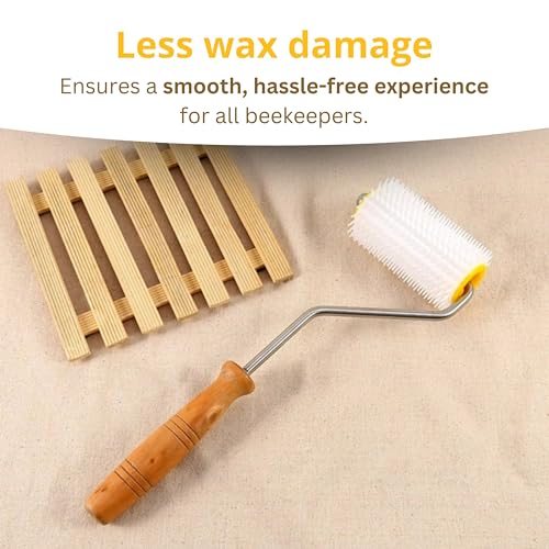 SunVara Honey Uncapping Needle Roller Honey Extractor Equipment, Honey Spinner Extractor Honey Uncapping Roller for Beekeepers Needle Recapping Honey Uncapping Tool Beekeeping Honey Decapping Tool