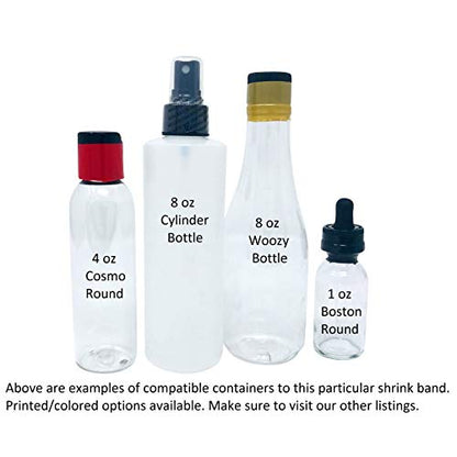 Shrink Band Assorted Sample Pack for All Bottles and Containers (All) - size: All (1/2" - 4 1/2" Diameter)