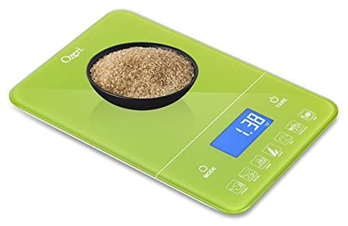 Ozeri Touch III Digital Kitchen Scale with Calorie Counter, 22 lbs (10 kg), Lime Green - color: Lime Green