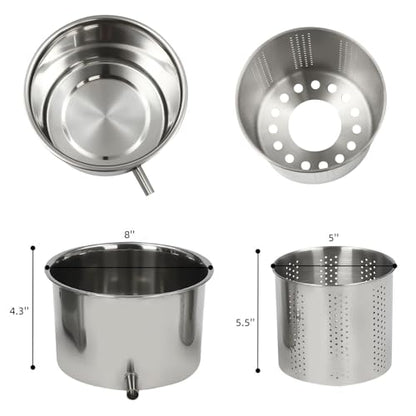 Fruit Wine Press 0.7 Gallon Stainless Steel Fruit Wine Press 100% Nature Juice Making Manual Juice Maker Apple Grape Berry Vegetables Crusher Olive Oil Cider Wine Making Press Machine - color: 0.7 Gallon