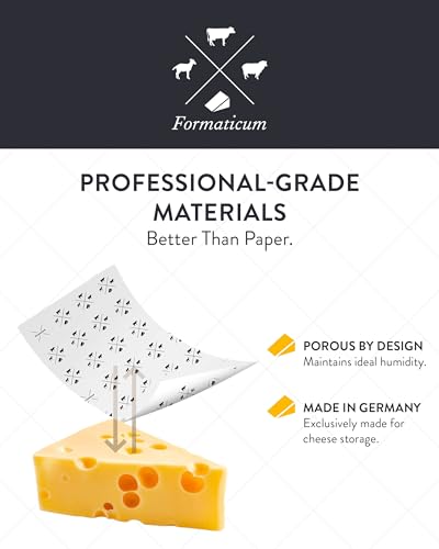 Formaticum 10-Pack Reusable Cheese Storage Sheets | Size 9" x 14" | Professional-Grade Cheese Strorage | Store Cheese, Sandwiches, and Charcuterie | Kitchen Organization | Manufactured in Germany - size: Reusable 10-Pack-Sheets