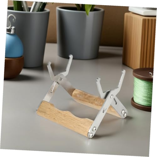 ORFOFE 4pcs Stainless Steel Hive Frame Lifter Tool with Wooden Handle Beekeeping Equipment for Beehive Inspection and Frame Grip