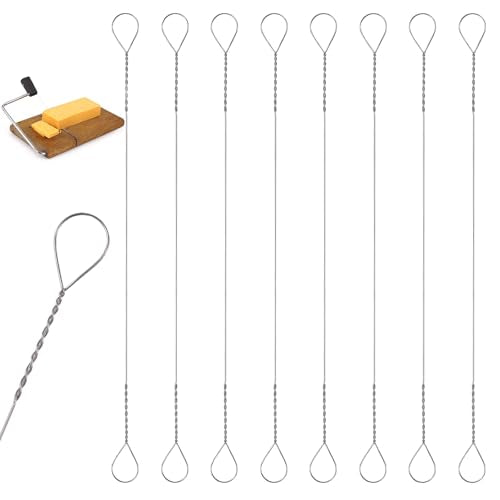 8Pcs Cheese Slicer Wire, 5.5in Stainless Steel Cheese Wire Replacement, Butter Slicing Board Cutter Wires for Kitchen
