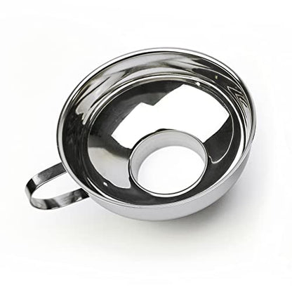 RSVP International Endurance Canning Collection Non-Reactive 18/8 Stainless Steel, Dishwasher Safe, Funnel, 2-1/4" - size: Funnel, 2-1/4"