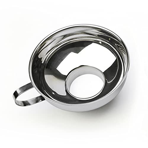 RSVP International Endurance Canning Collection Non-Reactive 18/8 Stainless Steel, Dishwasher Safe, Funnel, 2-1/4" - size: Funnel, 2-1/4"