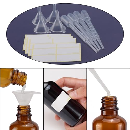 YIZHAO Clear Glass Spray Bottles 1oz, with Small Fine Mist Spray, Metal Cap, Refillable for Essential Oil,Travel,Cleaning,Perfume,Aromatherapy,Makeup – 24 Pcs - color: Transparent, size: 30ml-24