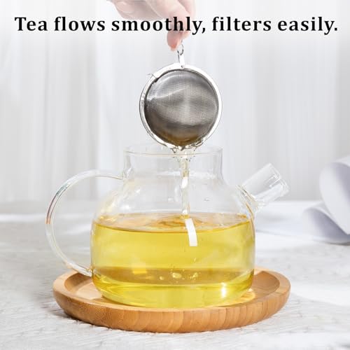 304 Stainless Steel Tea Strainers for Loose Tea Infuser Ball, Extra-Fine Mesh Tea Ball, Tea Holder Loose Leaf Tea Steeper, Tea Diffuser for Rooibos, Black Tea, Herbal & Spices (Large x 2) - size: Large - 2 Pack