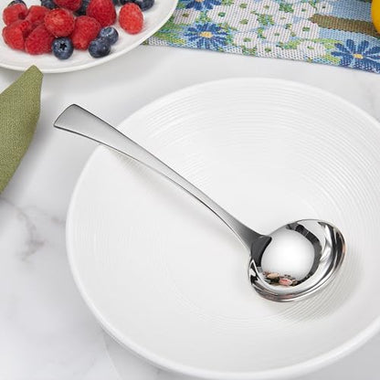 KEAWELL Austin Gravy Ladle, 18/10 Stainless Steel, 7.6 inch, Silver, Dishwasher Safe (1)