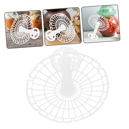 MAGICLULU 2pcs Pickling Jar Press Tool Portable Fermenting Supply Secure Clip for Easy Pickling Fits Standard Wide Mouth Jars Sturdy Design for Freshness and Flavor Enhancement for