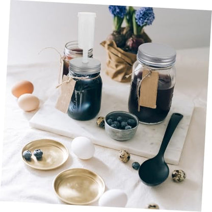 Fermentation Jar Lid Kit for Wide Mouth Mason Jars 87mm Diameter with Tinplate Lid and Airlock Fermenter Accessories for Pickling and Home Kitchen Use Random Color