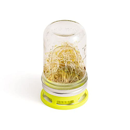 Jarware Mason Jar Lid, Seed Sprouting Lids For Wide Mouth Mason Jars, Set of 2 - size: Wide Mouth, style: Seed Sprouter