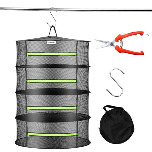 Herb Drying Rack - Breathable Mesh, Hanging with Zipper for Plants, Seeds, and Buds