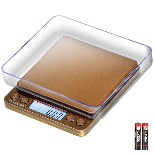 Fuzion Digital Scale .01 Gram Accuracy, 500g Mini Food Scales for Small Jewelry, Gold, Herb, Spice - Weight Gram and Oz - color: Ombré Gold-Pink