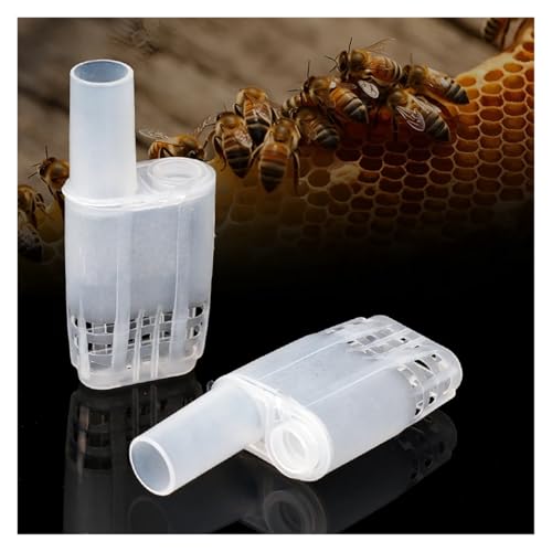 100Pcs Queen Bee Cages Beekeeping Protection Isolation Plastic White Move Tools