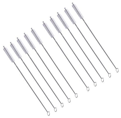WAF Straw Brush, Washing Brushes Tool Nylon Skinny Pipe Tube Cleaner 173mm x5mm Set of 10 - color: Strawbrush-10pcs