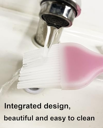 Pastry Brush Silicone Basting Brush for Cooking,2PCS 10+8 in Heat Resistant Food Brushes for Baking, Grilling, Cooking and Spreading Oil, Butter, BBQ Sauce, or Marinade (Red) - color: Red