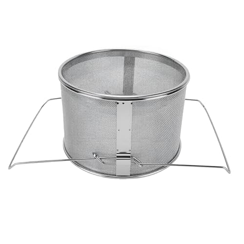 GOTOTOP Stainless Steel Honey Strainer Double Sieve Full Mesh Filter Raised Height for Honey Harvesting Beekeeping Equipment Home Kitchen and Small Scale Apiary