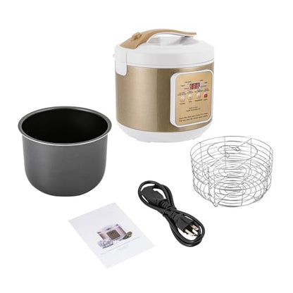 6L Black Garlic Fermenter 90W Automatic Intelligent Fermentation Box with Inner Pot and Garlic Shelf, 7-12 Days Black Garlic Sweet Rice Wine Maker Natto Yogurt Fermentation Pot 110V 60HZ