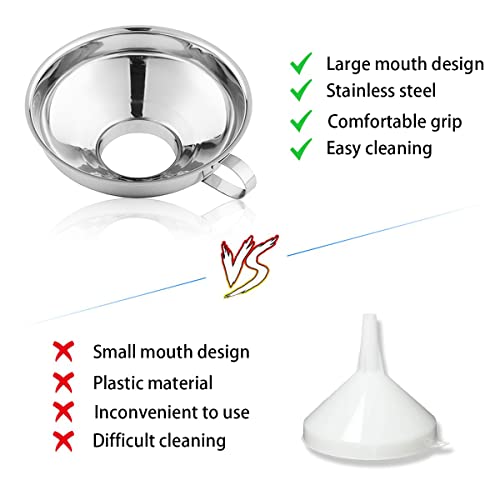 Canning Funnel for Kitchen Use, Wide Mouth Funnel for Mason Jars, Large Canning Funnels for Filling Bottles