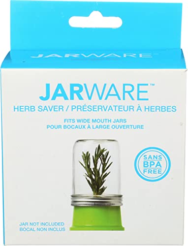 Jarware Herb Saver Lid for Wide Mouth Mason Jars, Green - size: Wide Mouth, style: Herb Saver