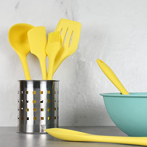 Chef Craft Premium Silicone Basting Brush 10.25 Inch, Yellow - color: Yellow