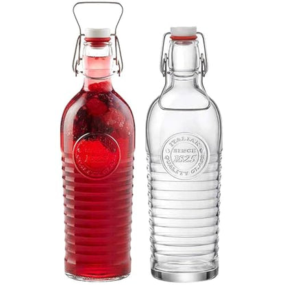 Bormioli Rocco Officina 1825 Swing Top Bottle - Clear, Set of 2