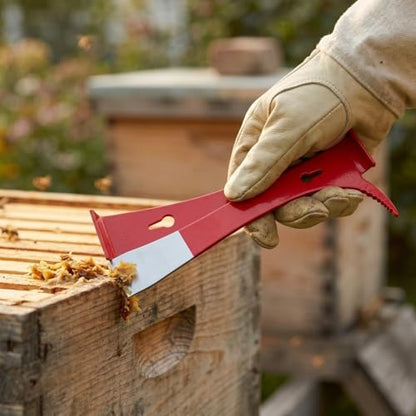 Stainless Steel Beekeeping Scraper Tool – 3-in-1 Frame Separator for Hive Maintenance, Wax and Propolis Removal with Hanging Hole