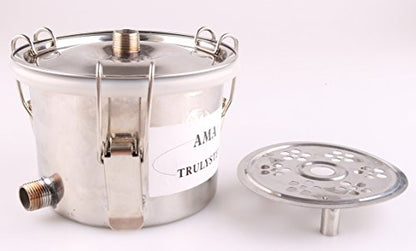 Spare Parts for 3 Pots Moonshine Still/Distiller/Brewing Kit: Stainless Middle/Spice/Fruit Pot & Bellows Pipes (fit 2 Gallon 10 Litres Distiller) - size: fit 2 Gallon 10 Litres Distiller