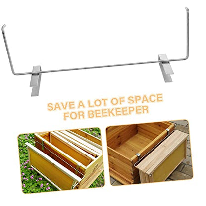BESTonZON Beehive Frame Holder Stainless Steel Beekeeping Frame Support Bracket Space Saving Beekeeping Equipment Tool for Hive Frame Storage and Organization