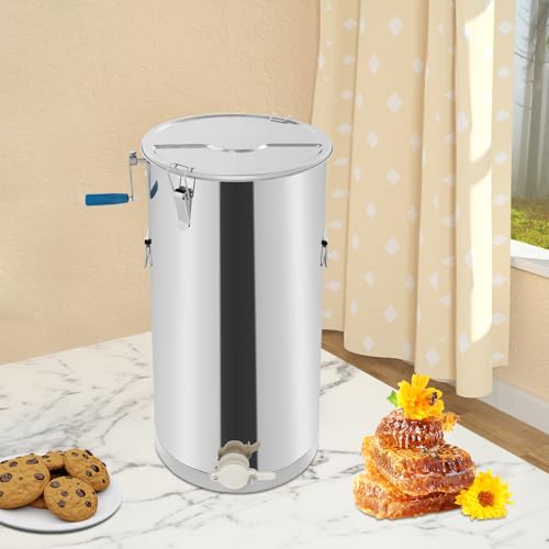 Stainless Steel Manual Honey Extractor, Household Beekeeping Machine Honey Presser Beeswax Press Tool Honey Presser Manual Beekeeping Extraction Tool for Honey Fruits Vegetables Juice (Style B) - color: Style B