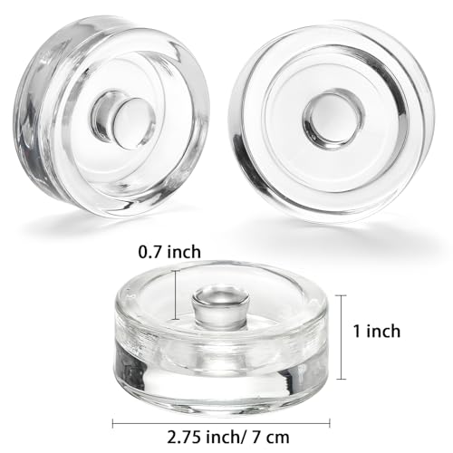TOPZEA 9 Pack Fermentation Glass Weight with Easy Grip Handle, for Wide Mouth Mason Jars, Heavy Fermenting Lids, Pickling Canning Supplies Kit, Dishwasher Safe