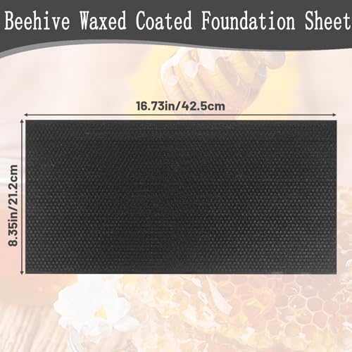 Beehive Wax Coated Foundation Sheet Beehive Foundation Sheet,Beeswax-Coated Foundation Sheets Made of Plastic,Black Beehive Beeswax Coated Foundation Sheet,for Deep Bee Frame (Black,10Pcs) - color: Black, size: 10Pcs