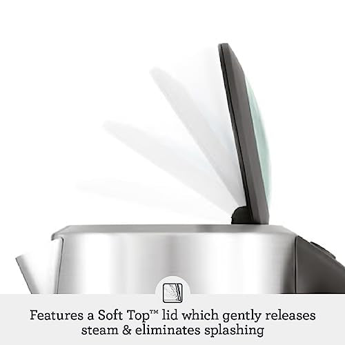 Breville BKE700BSS Soft Top Pure Hot Water Kettle, 7 Cup, Brushed Stainless Steel - size: 1.7 litre