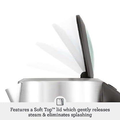Breville BKE700BSS Soft Top Pure Hot Water Kettle, 7 Cup, Brushed Stainless Steel - size: 1.7 litre