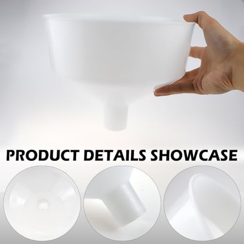 DOERDO Filling Funnel Plastic Wide Mouth Canning Funnel Oil Resin Filter Cup for Kitchen,Garden, Garage, 9.2x9.2x7.2Inch